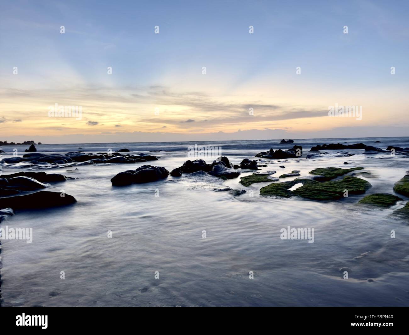 dawn on the ancient sea - Smartphone Captured Stock Image