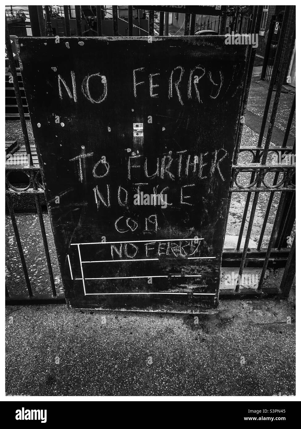 No ferry service - Smartphone Captured Stock Image