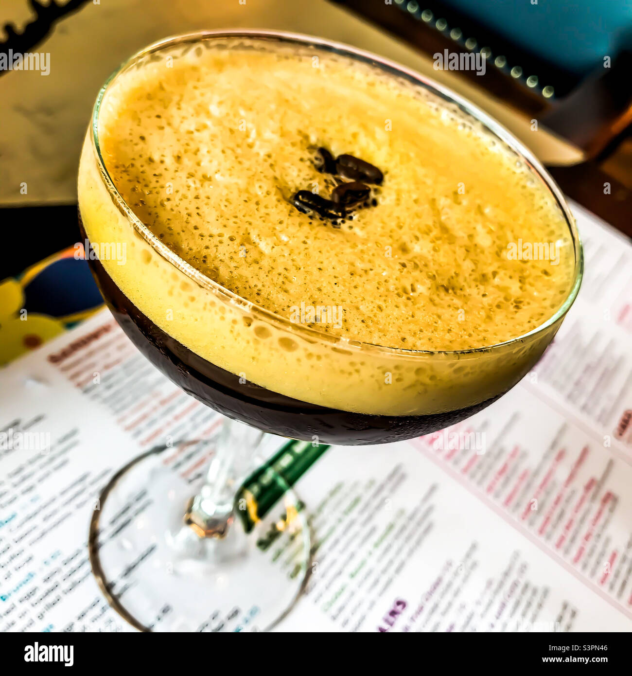 Espresso martini - Smartphone Captured Stock Image