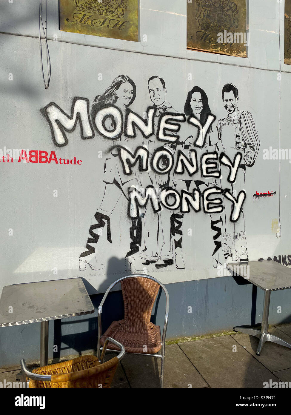 Abba and the royals street art Stock Photo - Alamy