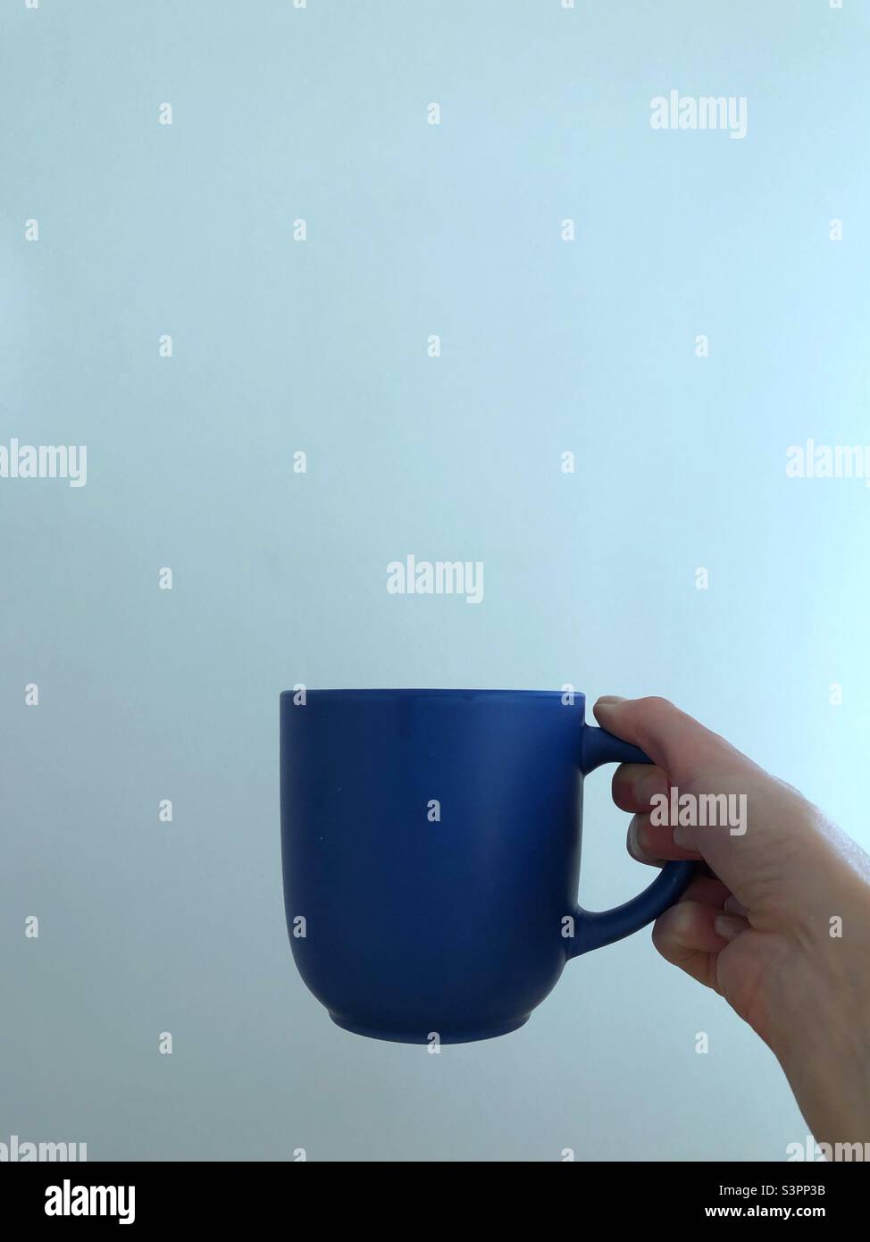 A blue mug - Smartphone Captured Stock Image