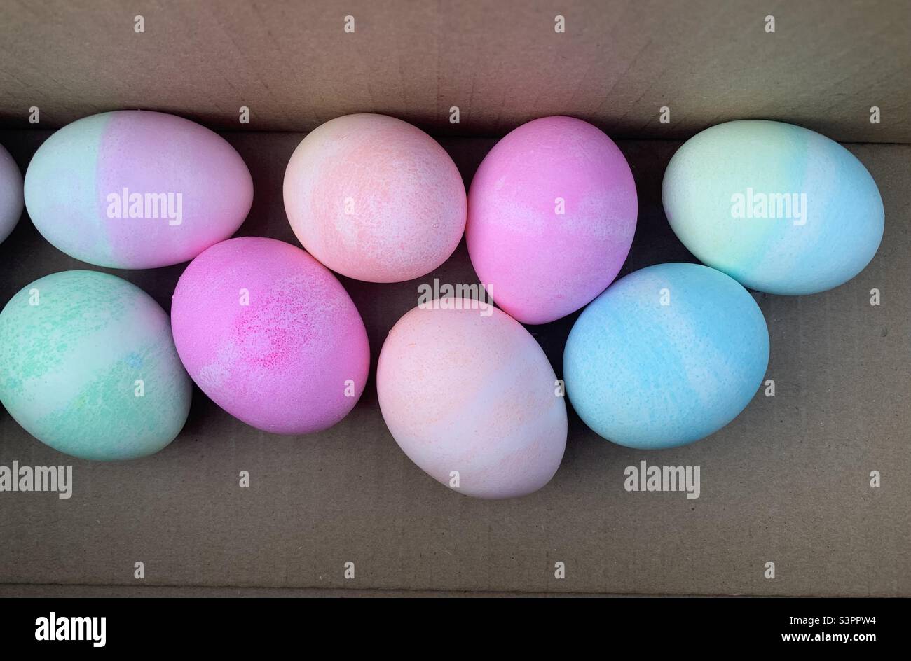 Colorful Easter eggs Stock Photo