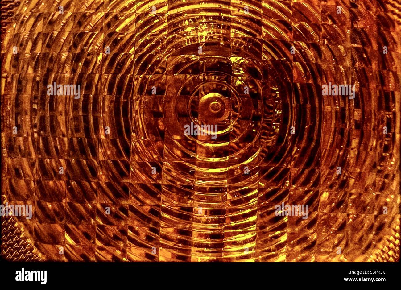 Signal light caution safety light fresnel - Smartphone Captured Stock Image