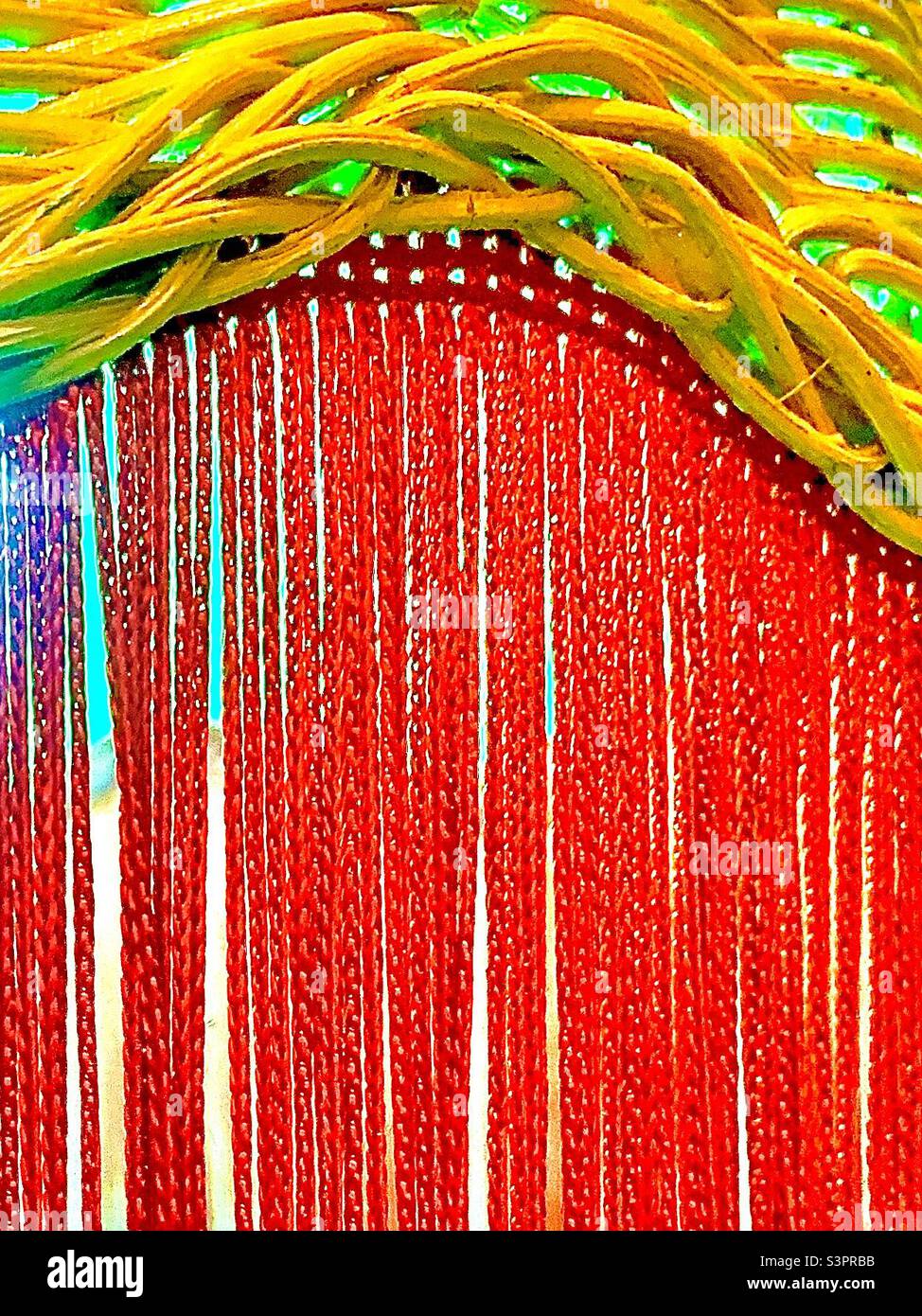 Red Curtain - Smartphone Captured Stock Image