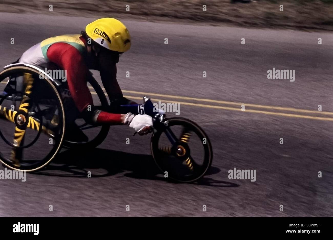 Boston Marathon Wheelchair Racer Stock Photo Alamy