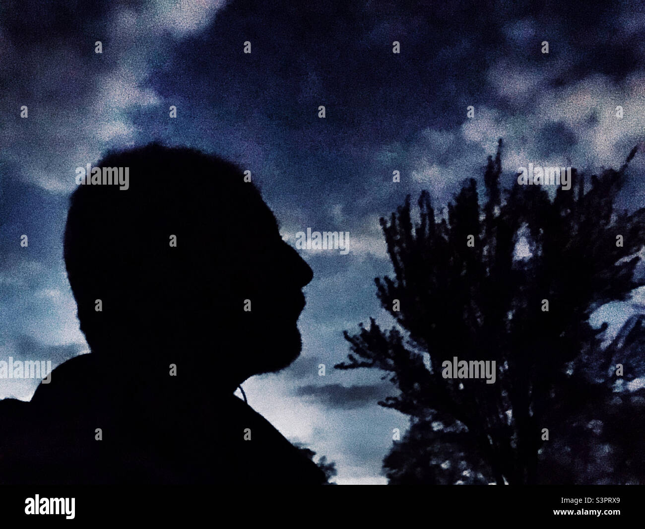 Man profile silhouette hi-res stock photography and images - Alamy