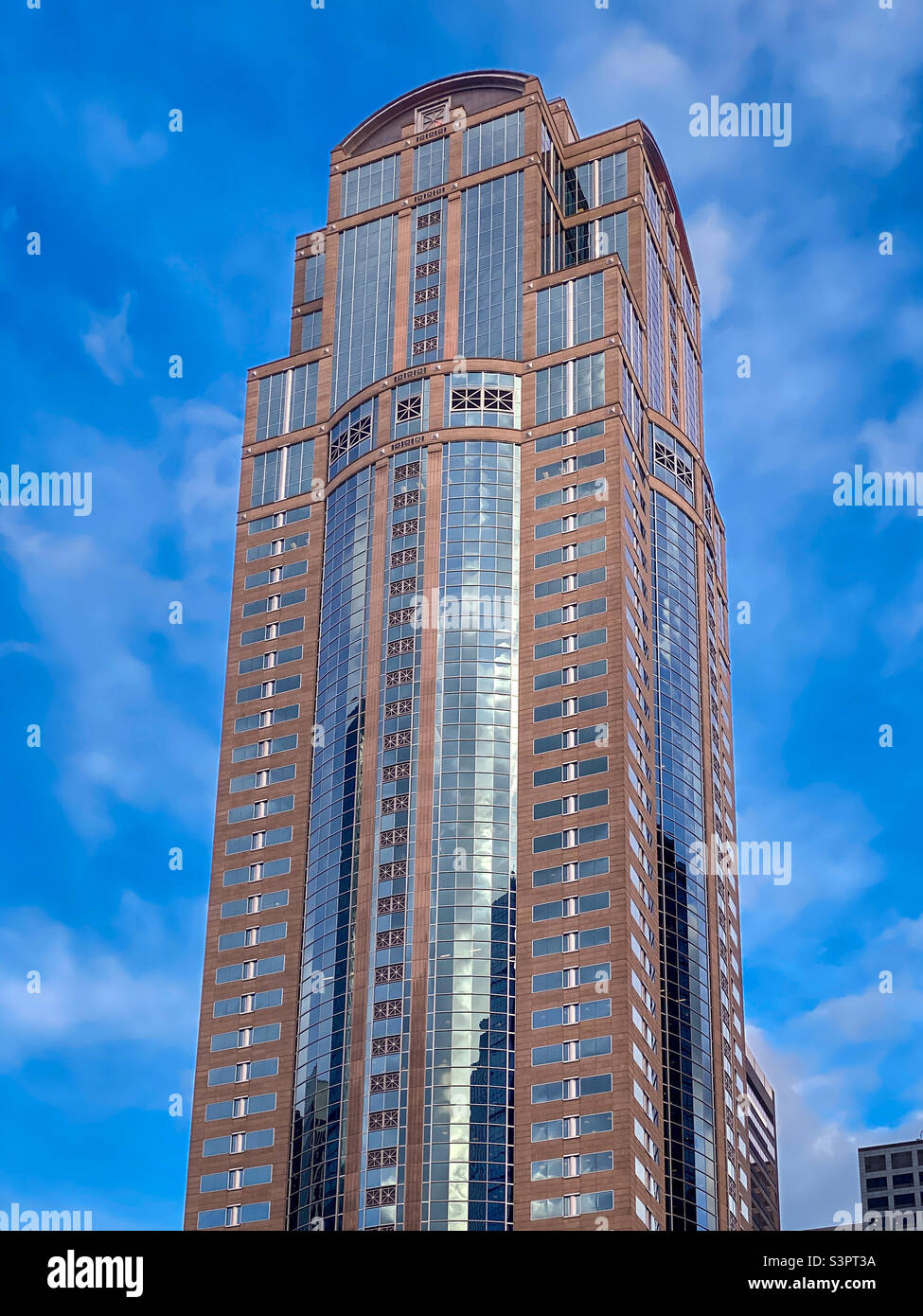 1201 Third Avenue Tower (formerly the Washington Mutual Tower) in Seattle, Washington. It is the third tallest building in Seattle, eighth in the west coast of US Stock Photo