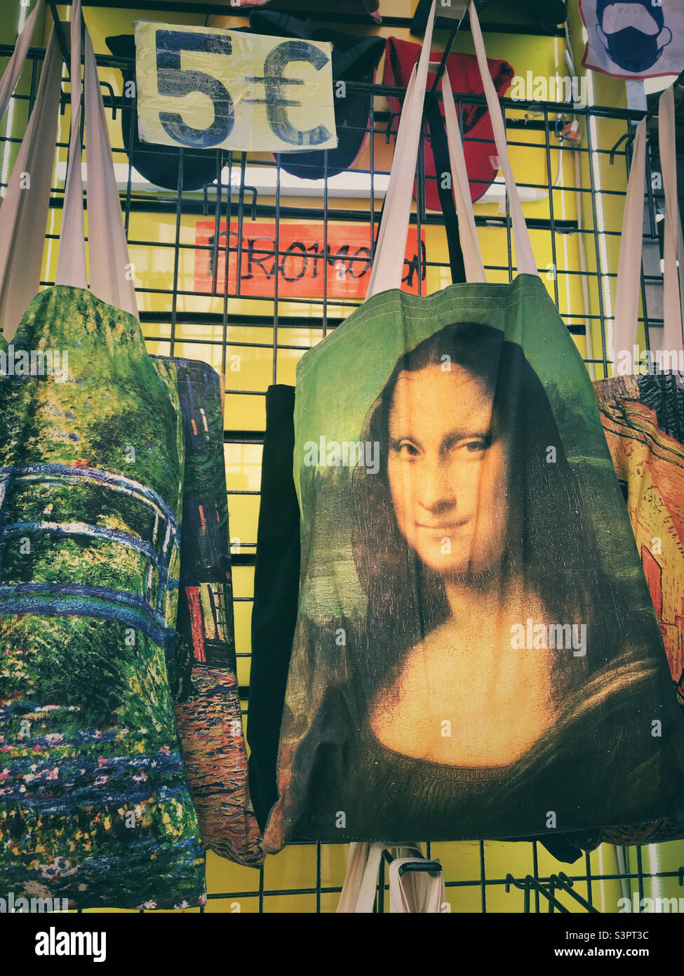 A “Mona Lisa” bag on sale in Paris, France Stock Photo