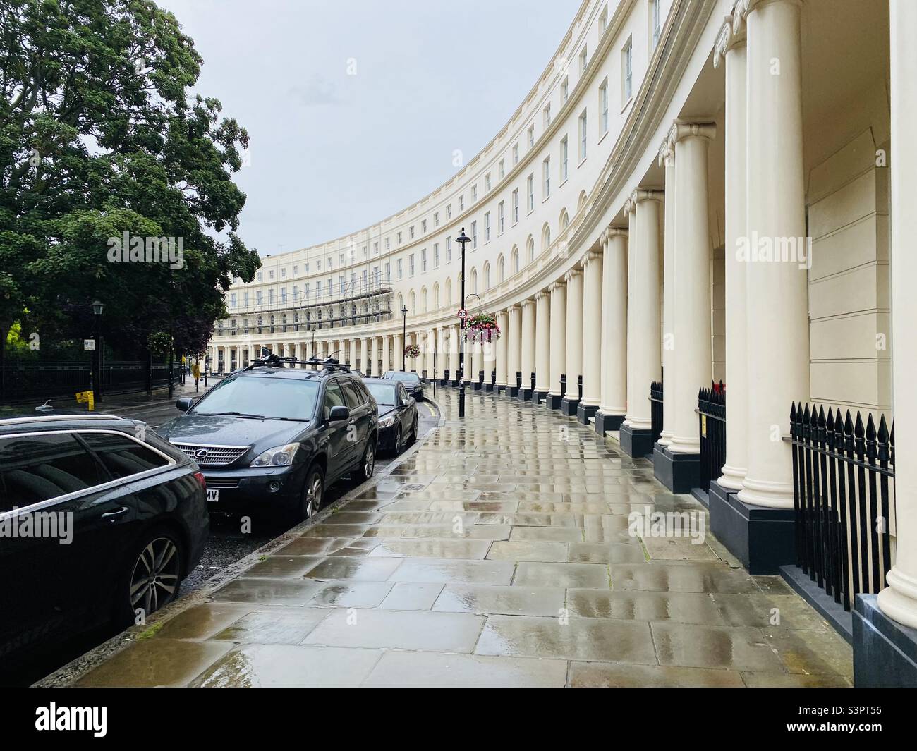 Designed by the architect John Nash, Park Crescent near Regents Park, London - Smartphone Captured Stock Image