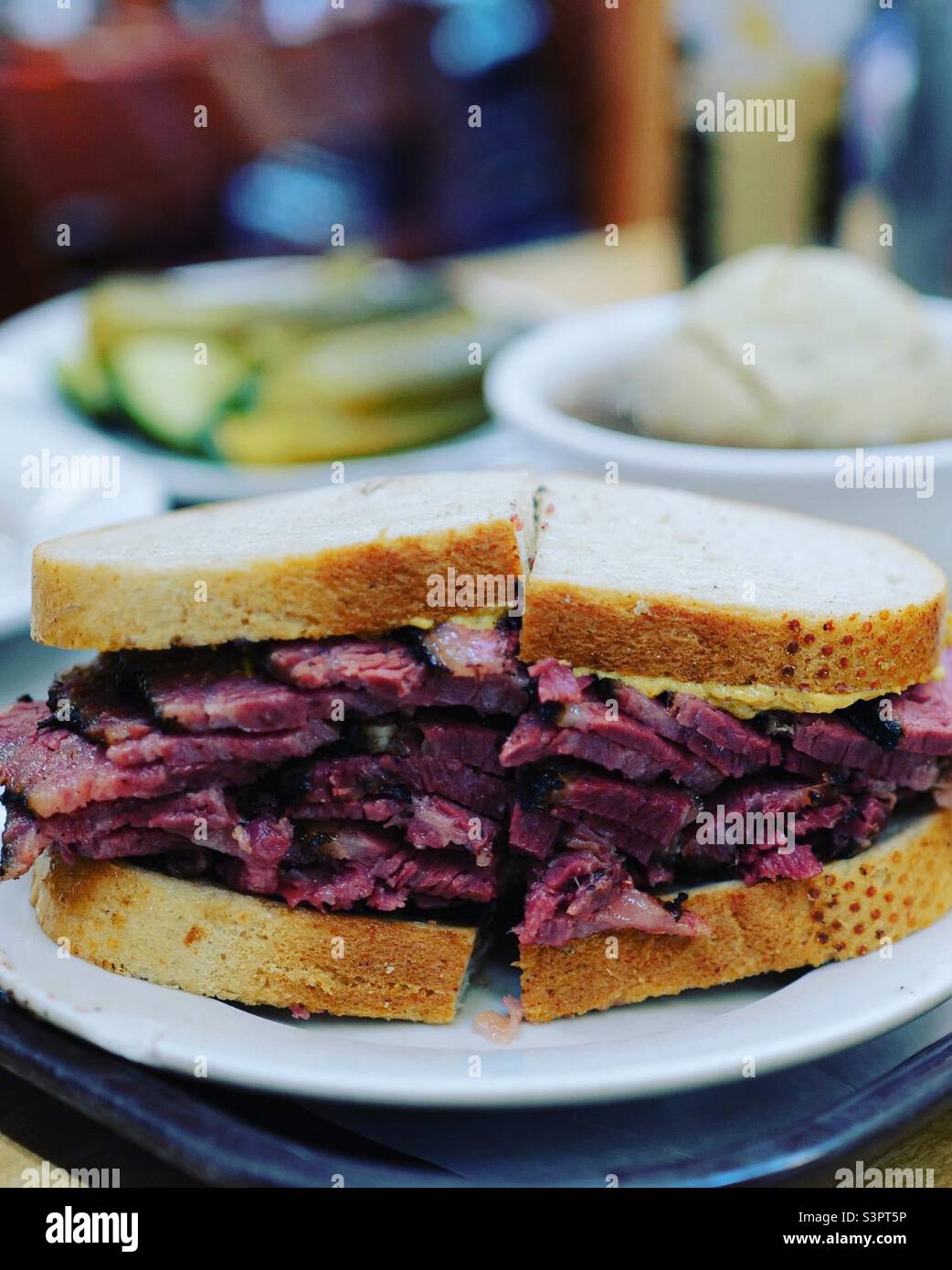 Salt beef sandwich Stock Photo Alamy
