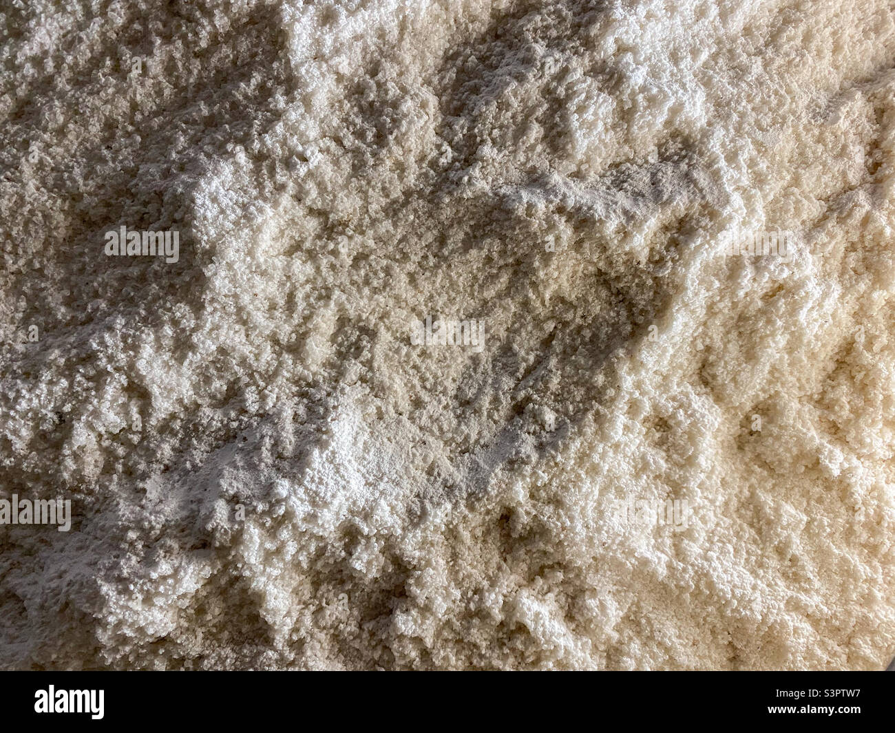 Salt cave. Halotherapy. Wall of salt close-up - Smartphone Captured Stock Image