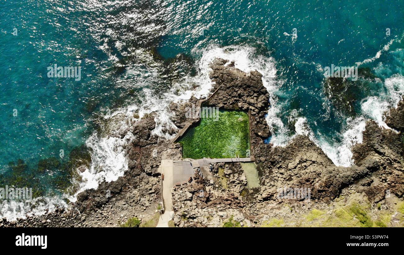 Ocean rock pool. NSW Australia - Smartphone Captured Stock Image