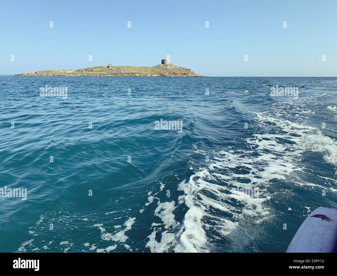 Dalkey Island from a boat. Dublin, Ireland. Stock Photo