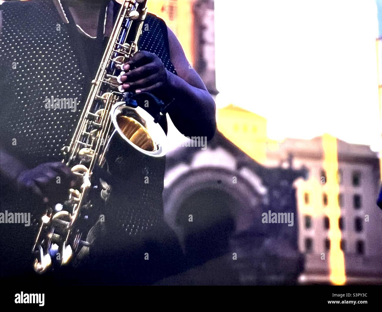 The late Saxophonist Clarence Clemons who