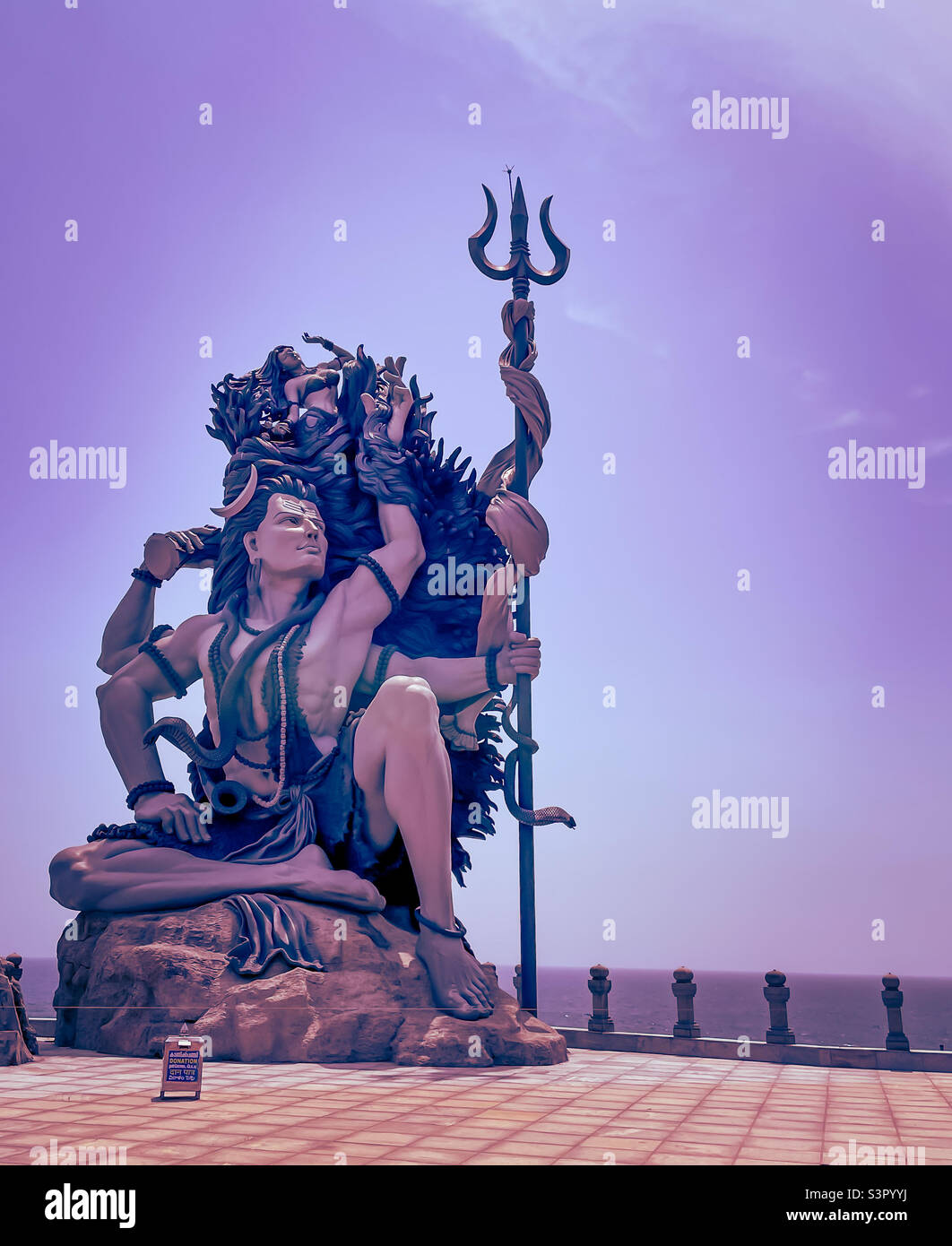 Shiva statue in Azhimala, Thiruvananthapuram Stock Photo