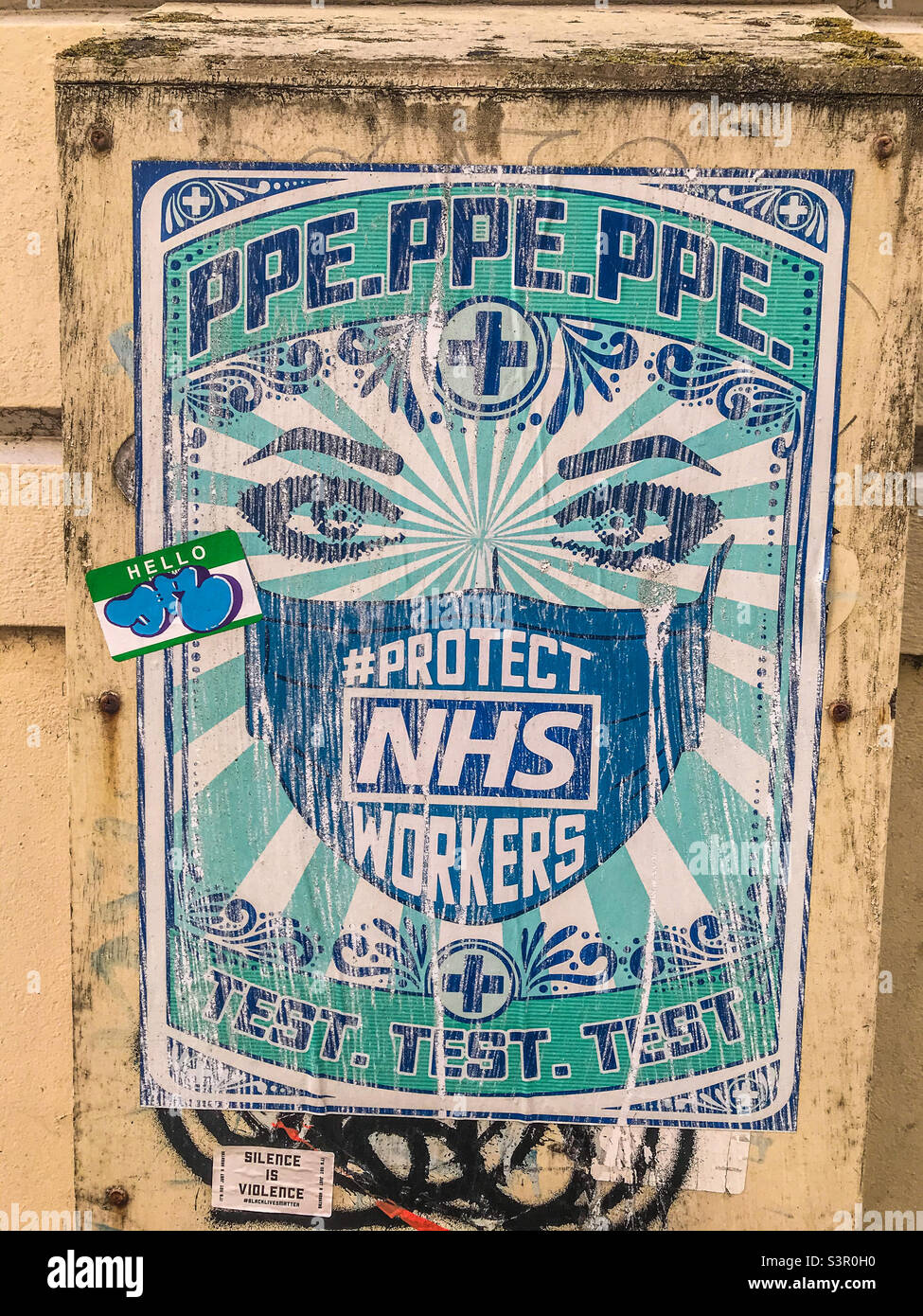 Brighton street art - Smartphone Captured Stock Image