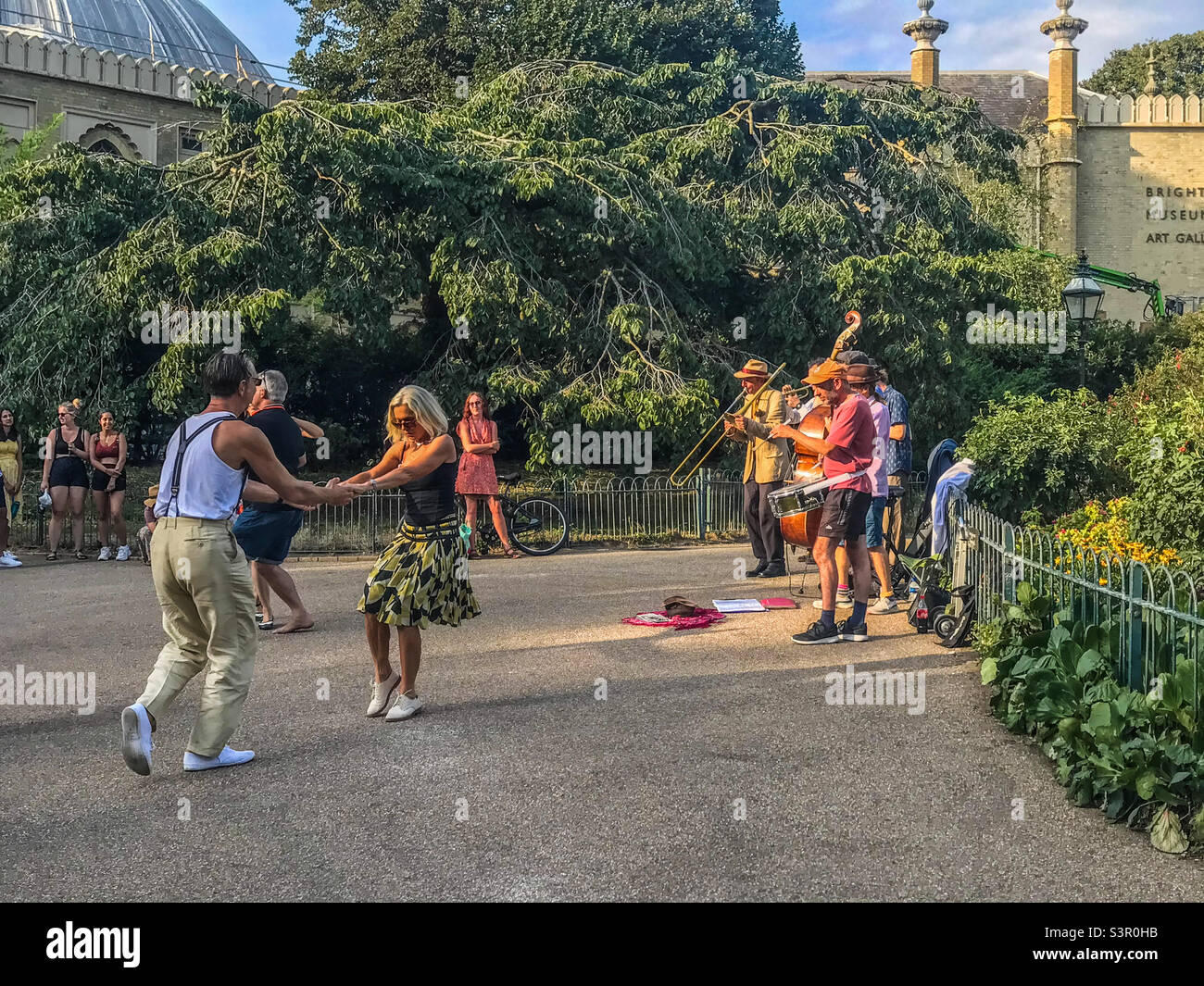 Pavilion gardens band, Brighton - Smartphone Captured Stock Image