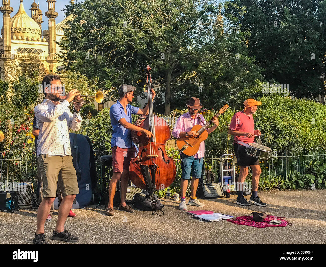 Pavilion gardens band, Brighton - Smartphone Captured Stock Image