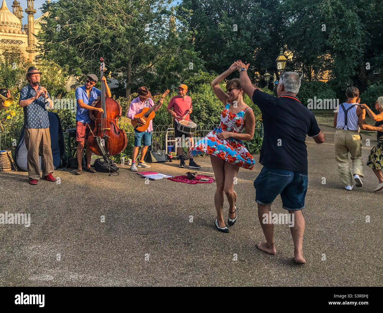 Pavilion gardens band, Brighton - Smartphone Captured Stock Image