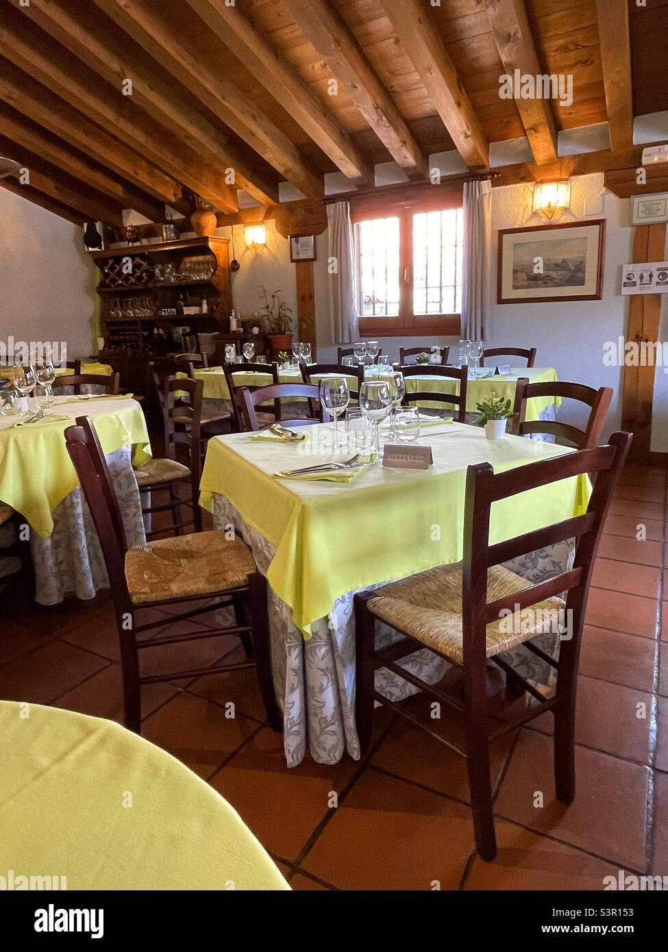 Restaurant , indoor view. Segovia, Spain Stock Photo