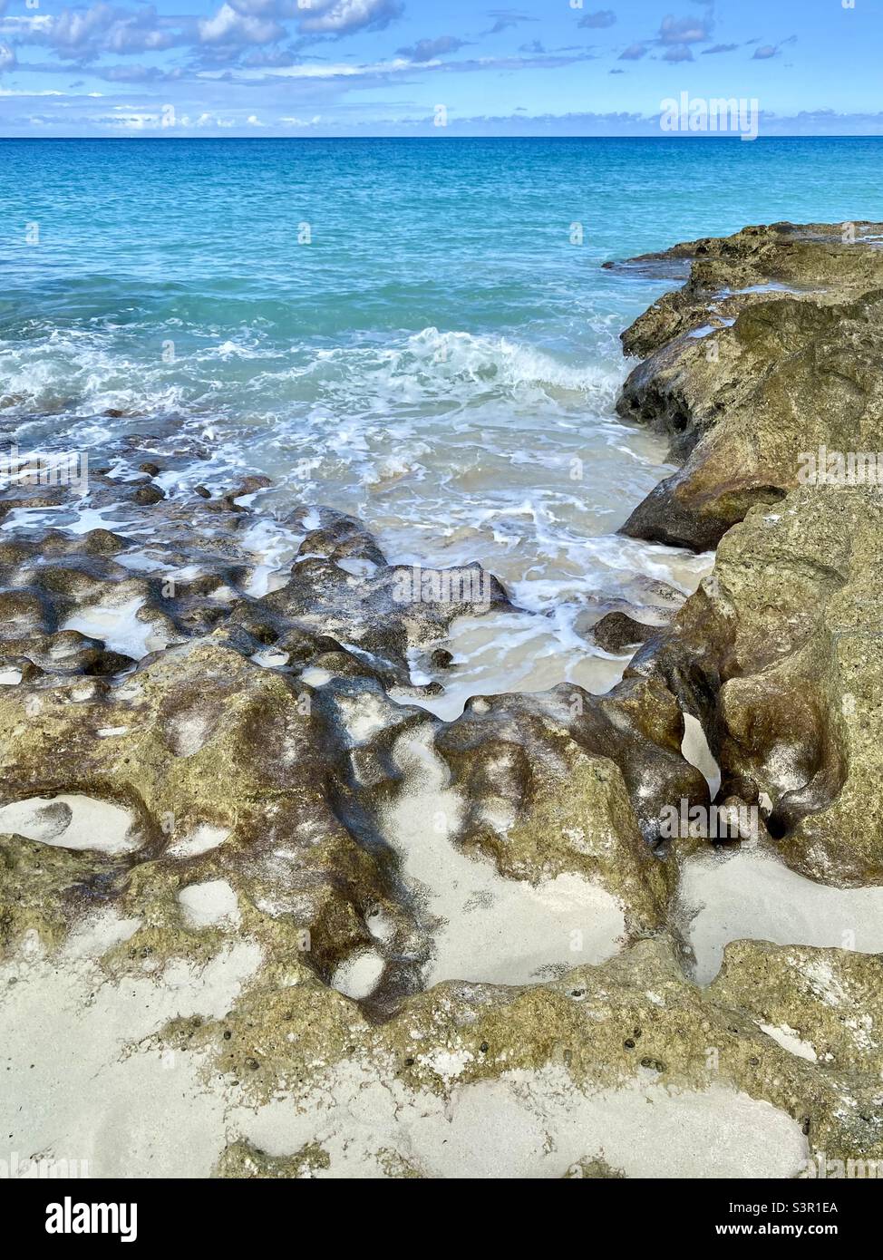 Beautiful beach in Bimini, Bahamas Stock Photo