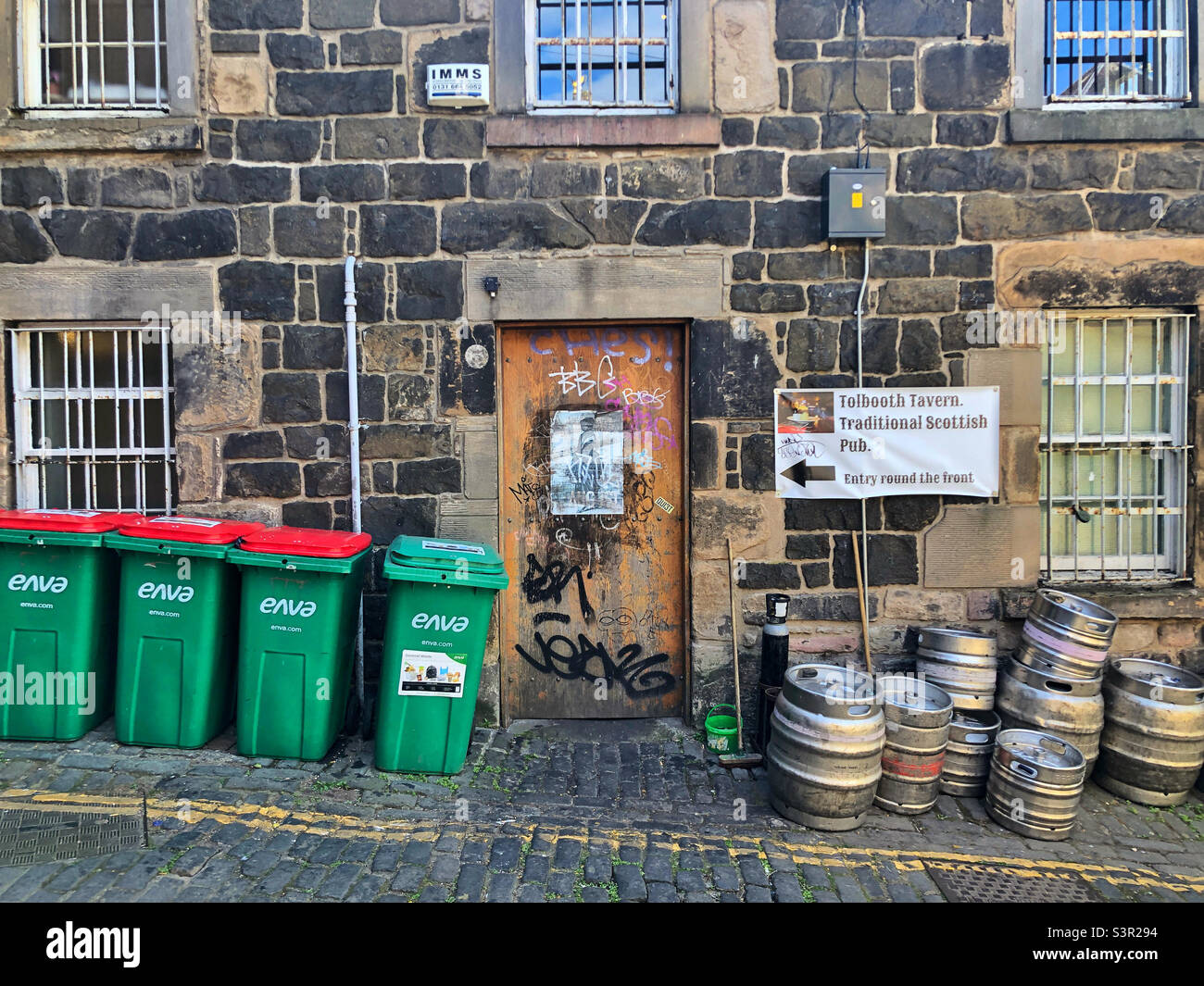 Back of the Tolbooth Tavern pub, old Town, Edinburgh, Scotland. Stock Photo