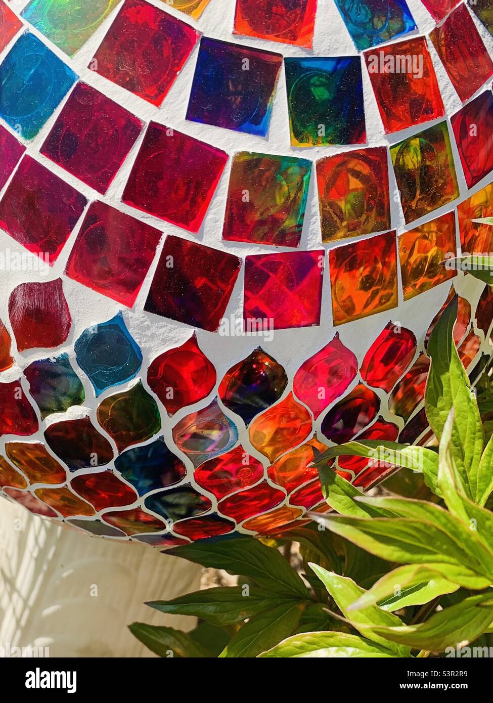 Summer Mosaic Gazing Ball Stock Photo Alamy