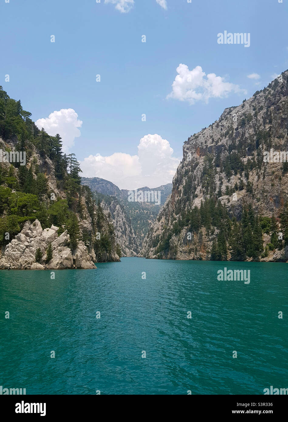 Green Canyon lake, lake, mountain lake, mountain river, mountains, Green Canyon, Alanya, Turkey, travel, river, nature reserve Stock Photo