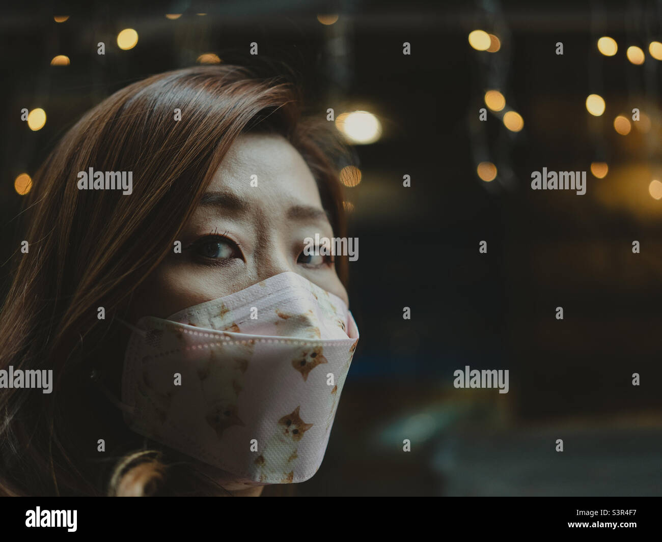 Mask masked woman girl portrait hi-res stock photography and images - Alamy