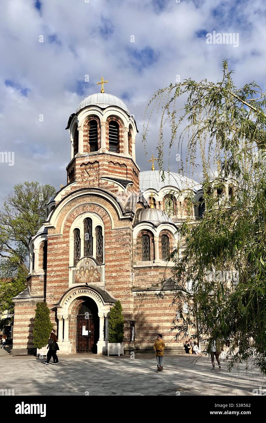 St. Sedmochislenitsi Orthodox Church built in 15th century by Mimar Cinan as Kara Mosque in Sofia Bulgaria, Eastern Europe, Balkans, EU - Smartphone Captured Stock Image