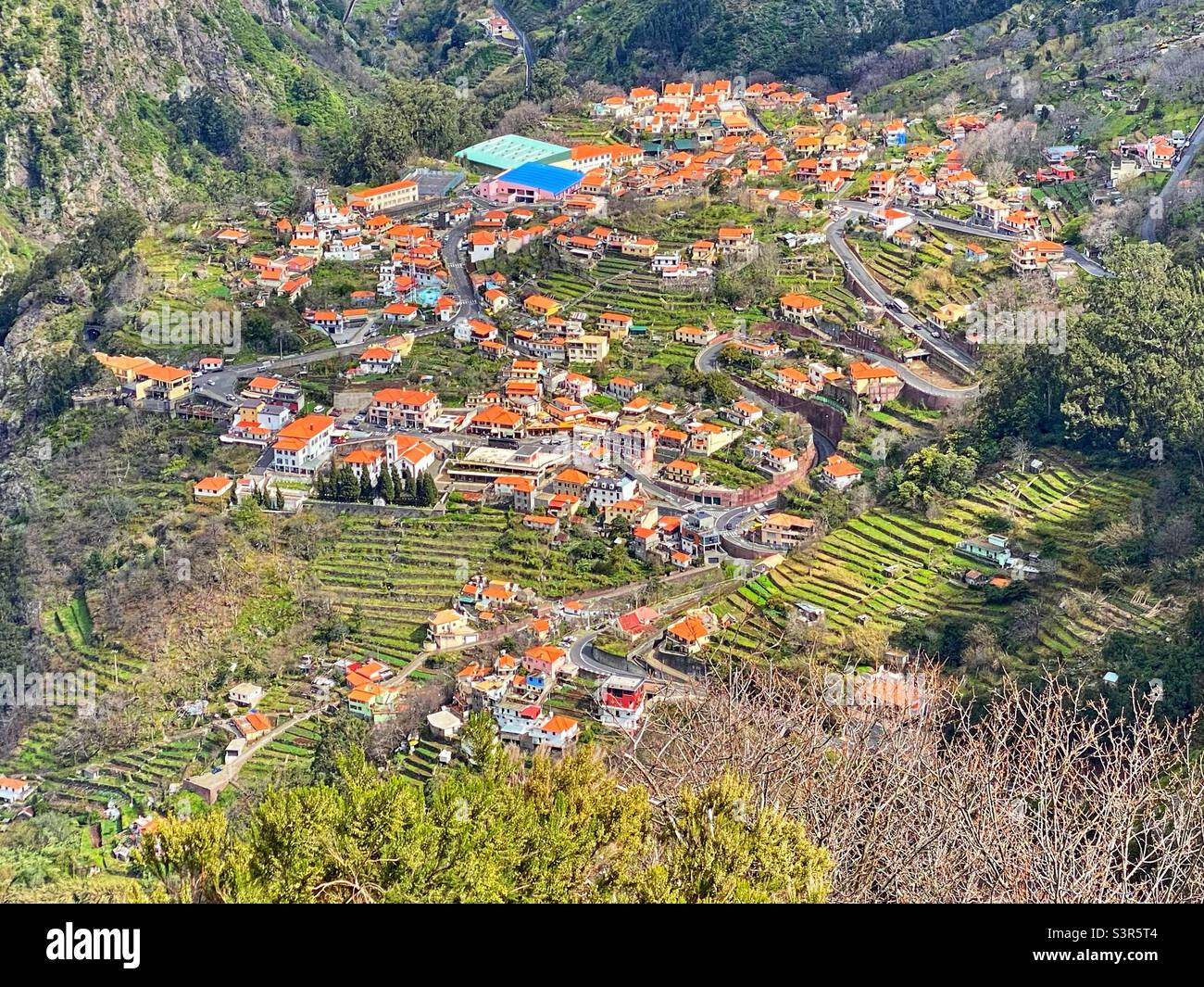 Miradouro do eira do serrado Madeira Stock Photo