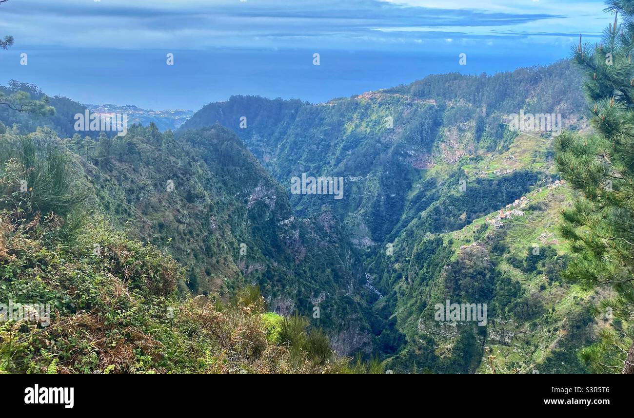 Miradouro do eira do serrado. Madeira Stock Photo