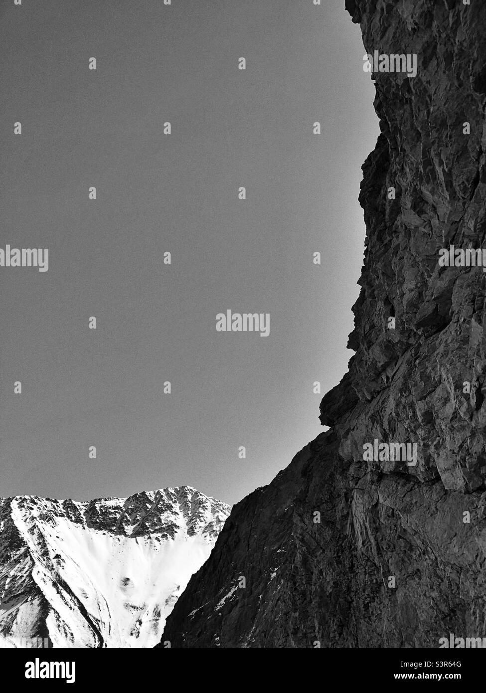 Black and white mountains Stock Photo - Alamy
