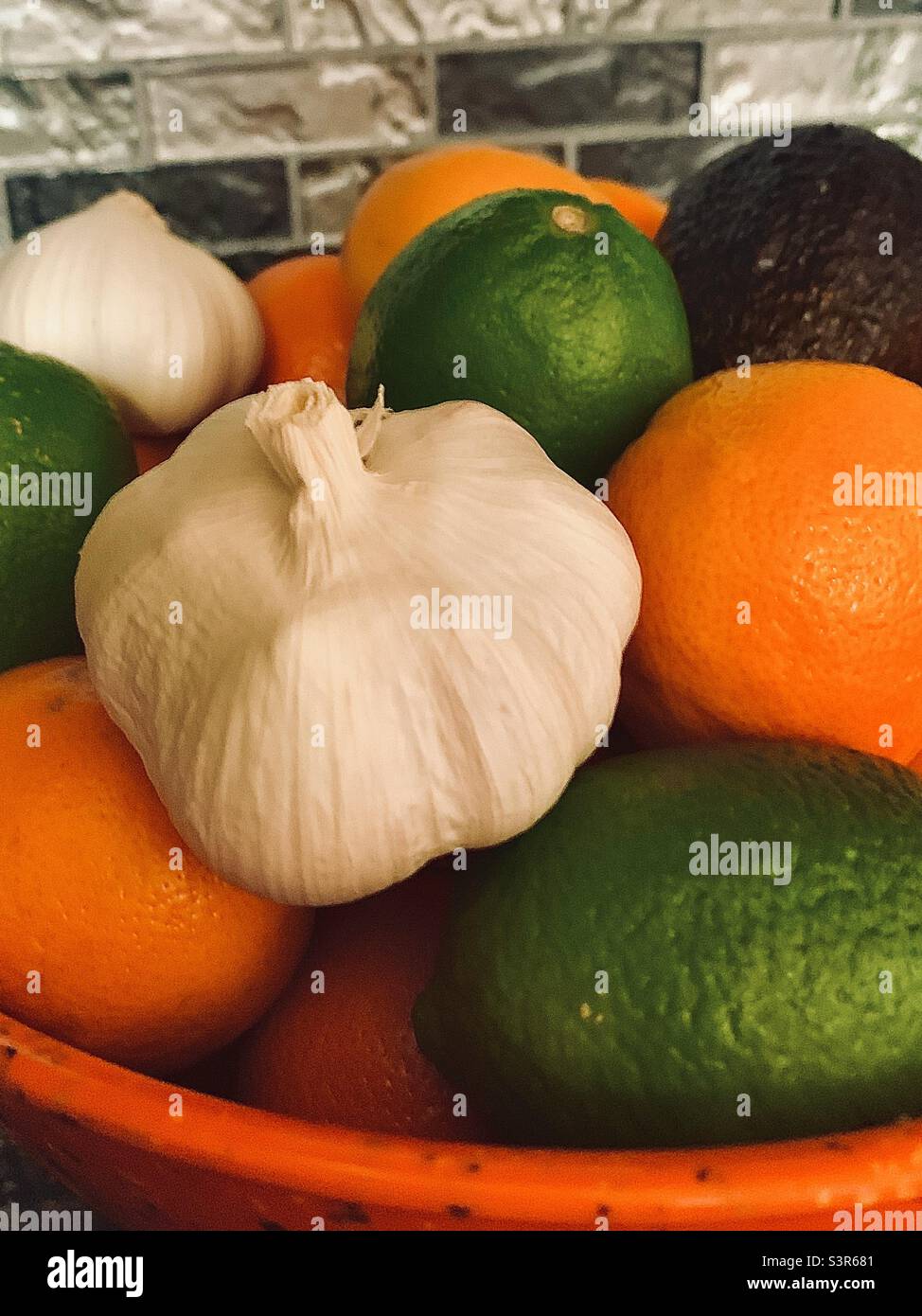 Fruit and Veggie Bowl Stock Photo Alamy