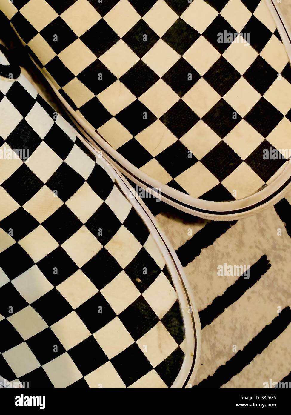 Black and White Patterns - Smartphone Captured Stock Image