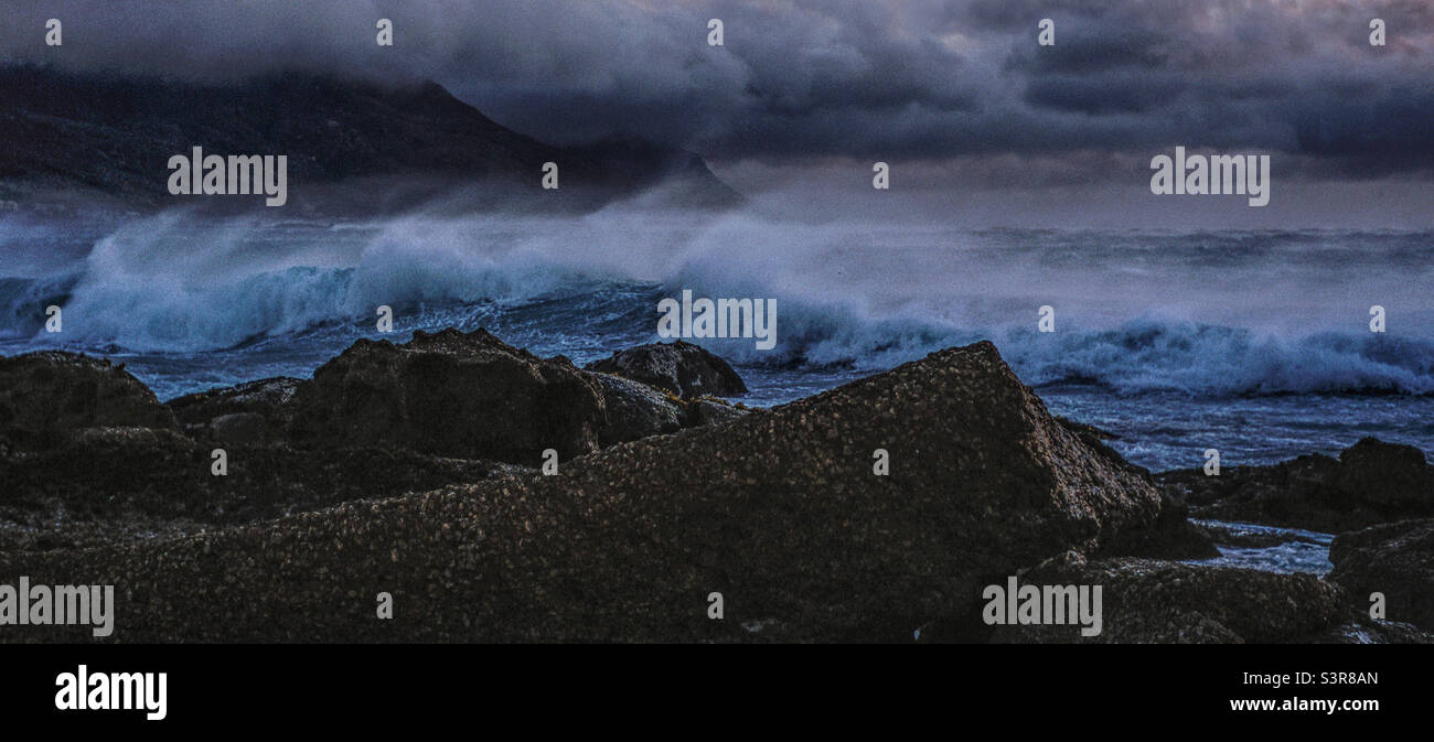 Storm in Camps Bay Cape Town - Smartphone Captured Stock Image