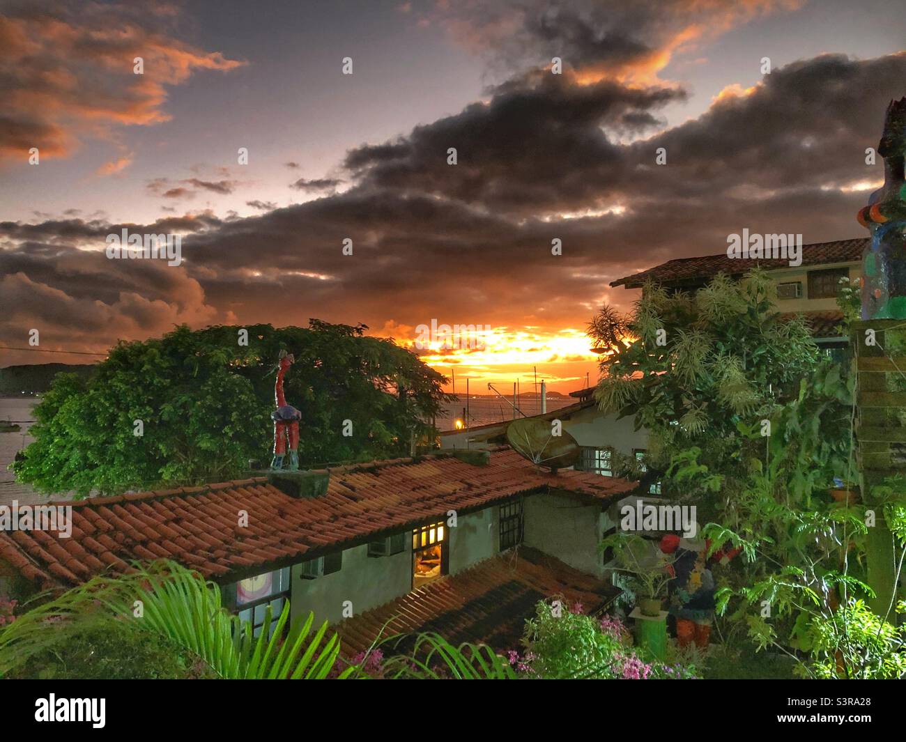 Idyllic tropical setting. - Smartphone Captured Stock Image