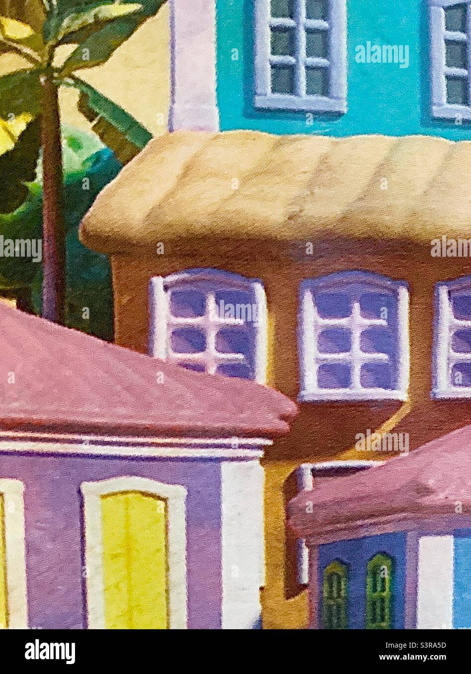 Village in Pastels - Smartphone Captured Stock Image