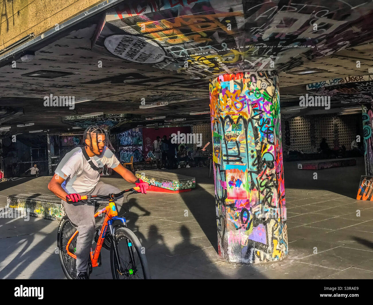 Southbank skate Park, London - Smartphone Captured Stock Image