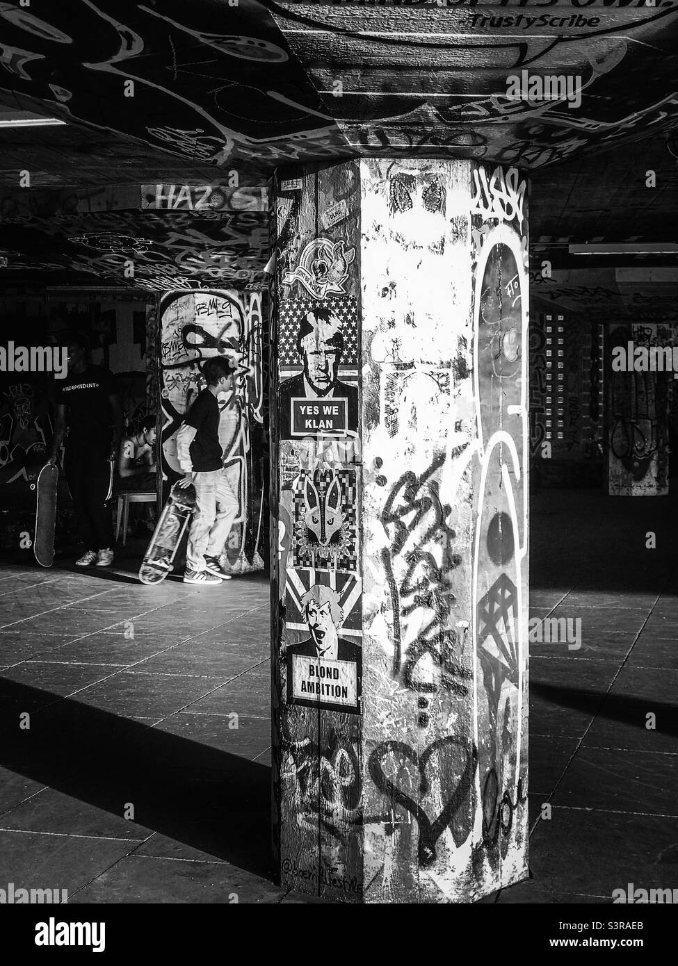 Southbank skate Park, London - Smartphone Captured Stock Image