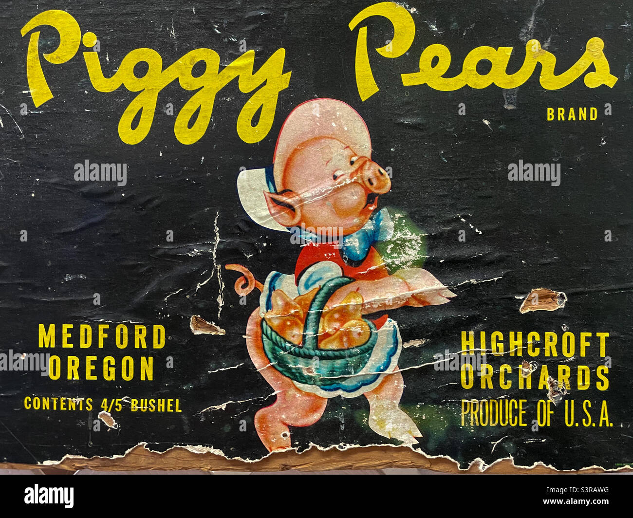 Authentic retro food label - Smartphone Captured Stock Image