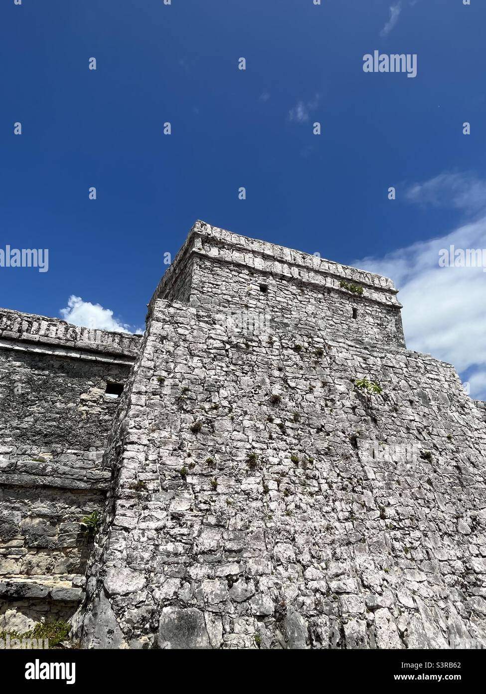 Mayan Building in Tulum, Mexico - Smartphone Captured Stock Image