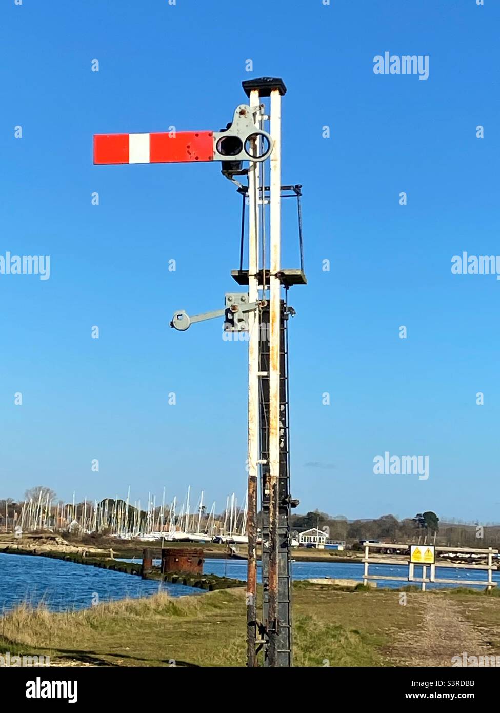Old railway signal - Smartphone Captured Stock Image
