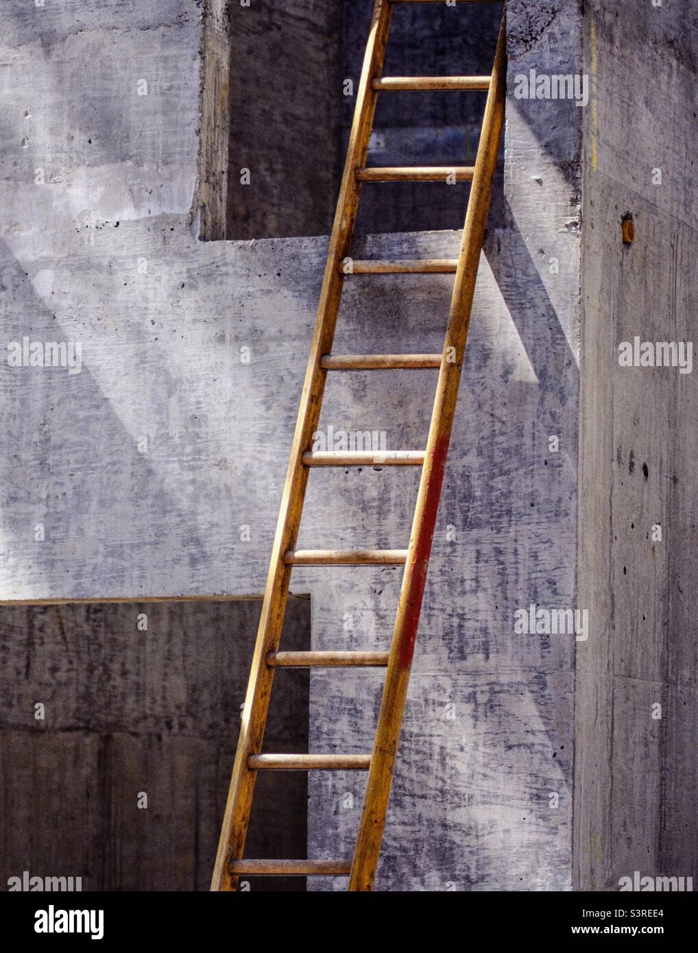 Reinforced Concrete Structure with Ladder Stock Photo Alamy