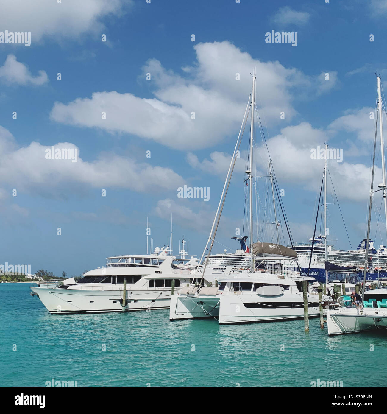 March, 2022, Boats, Nassau, New Providence, The Bahamas Stock Photo
