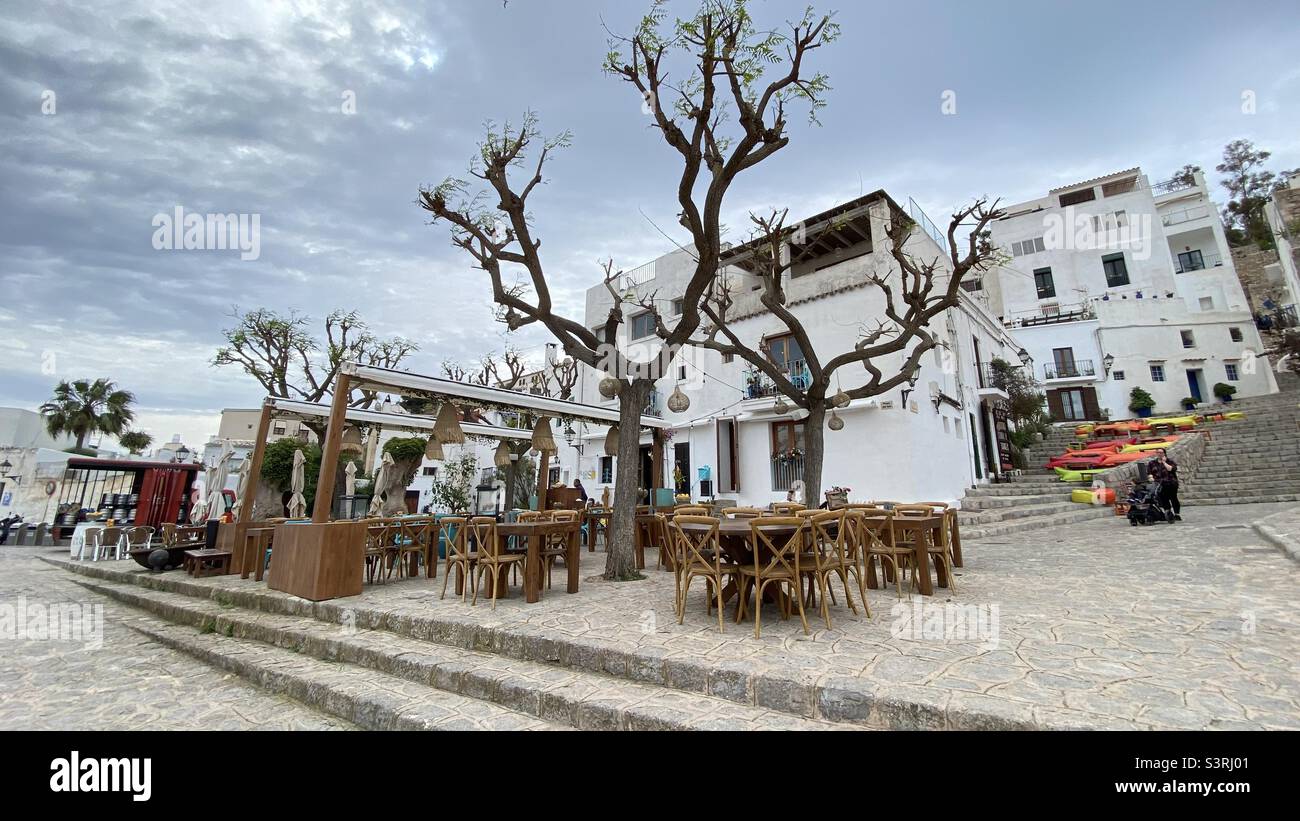 old town restaurant landscape Stock Photo Alamy