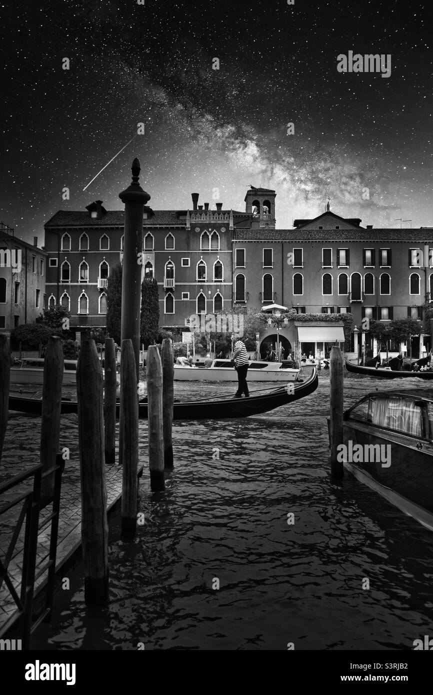 Night Venice - Smartphone Captured Stock Image