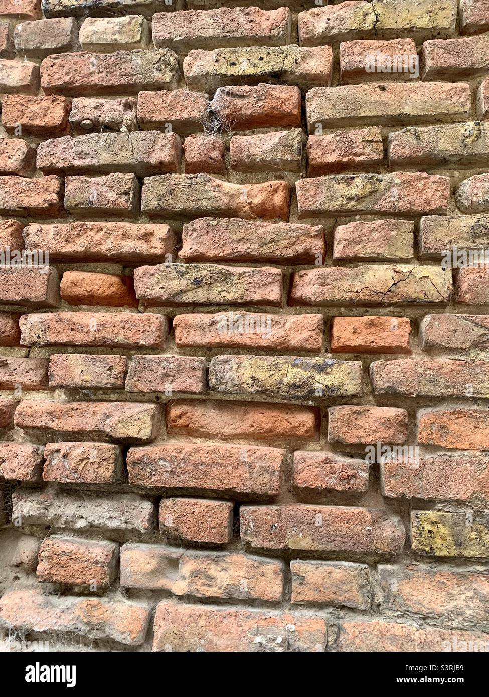 Worn red bricks 17th century. St Ives Cambs U.K Stock Photo Alamy
