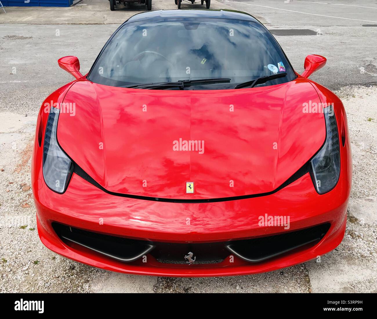 2011 Ferrari 458 Italia - Ambergate Derbyshire U.K. - Smartphone Captured Stock Image