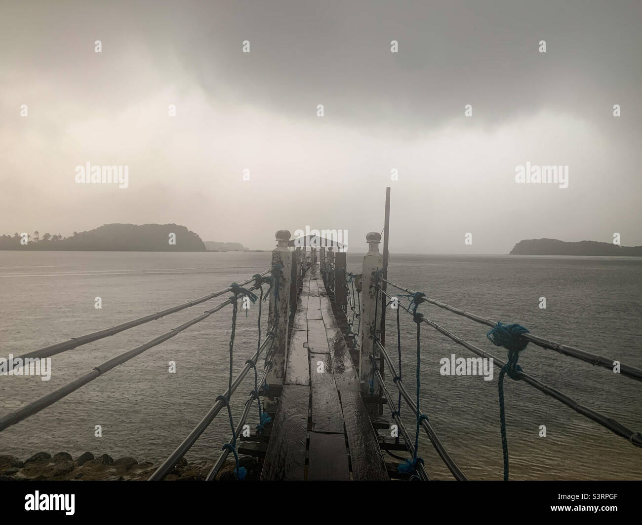 Raining at the Beach Stock Photo Alamy